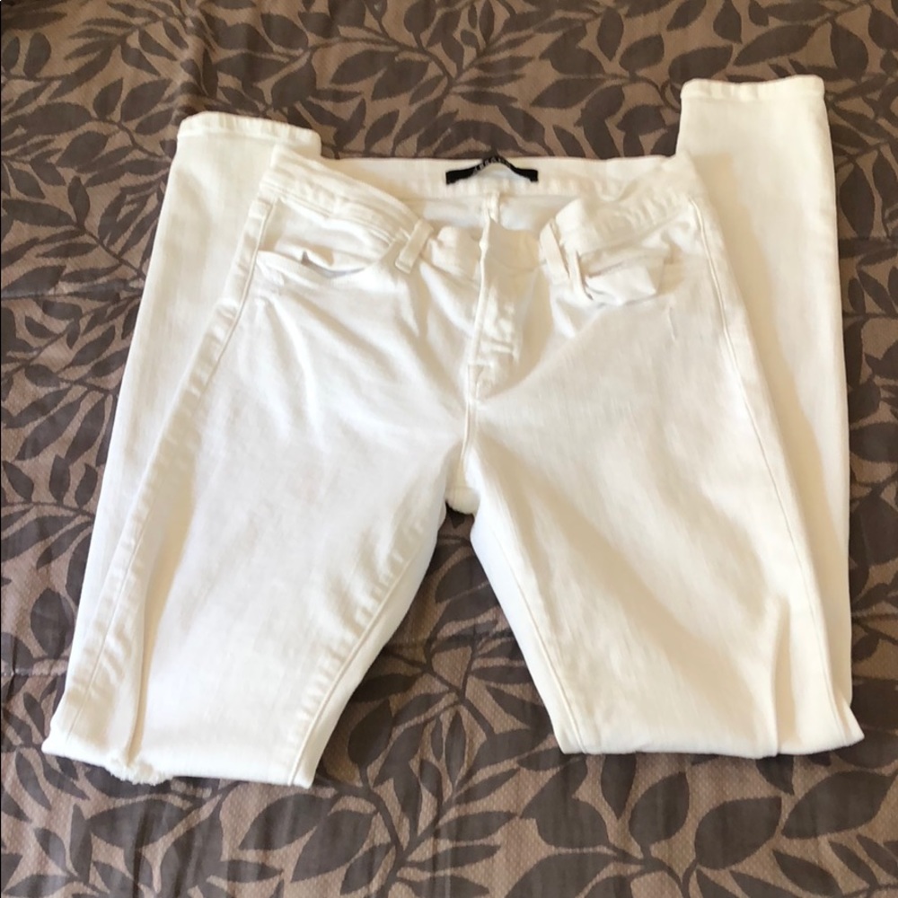 J BRAND white super skinny jeans 27
